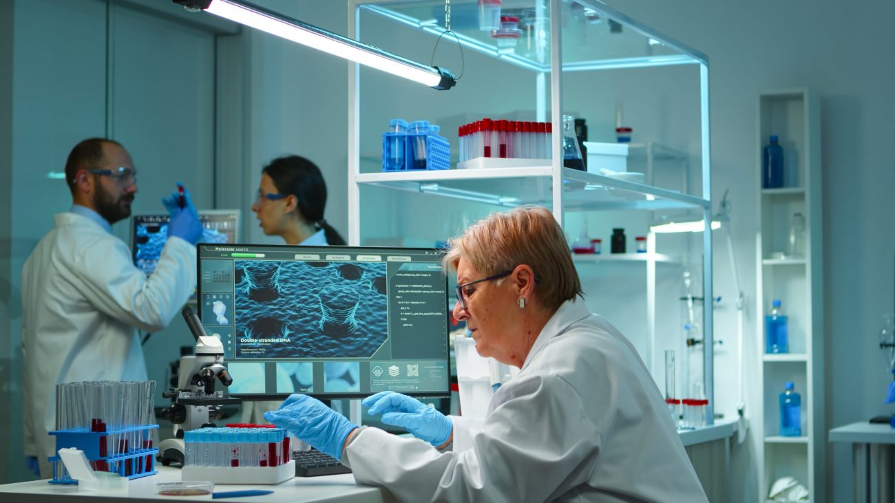 person in a laboratory