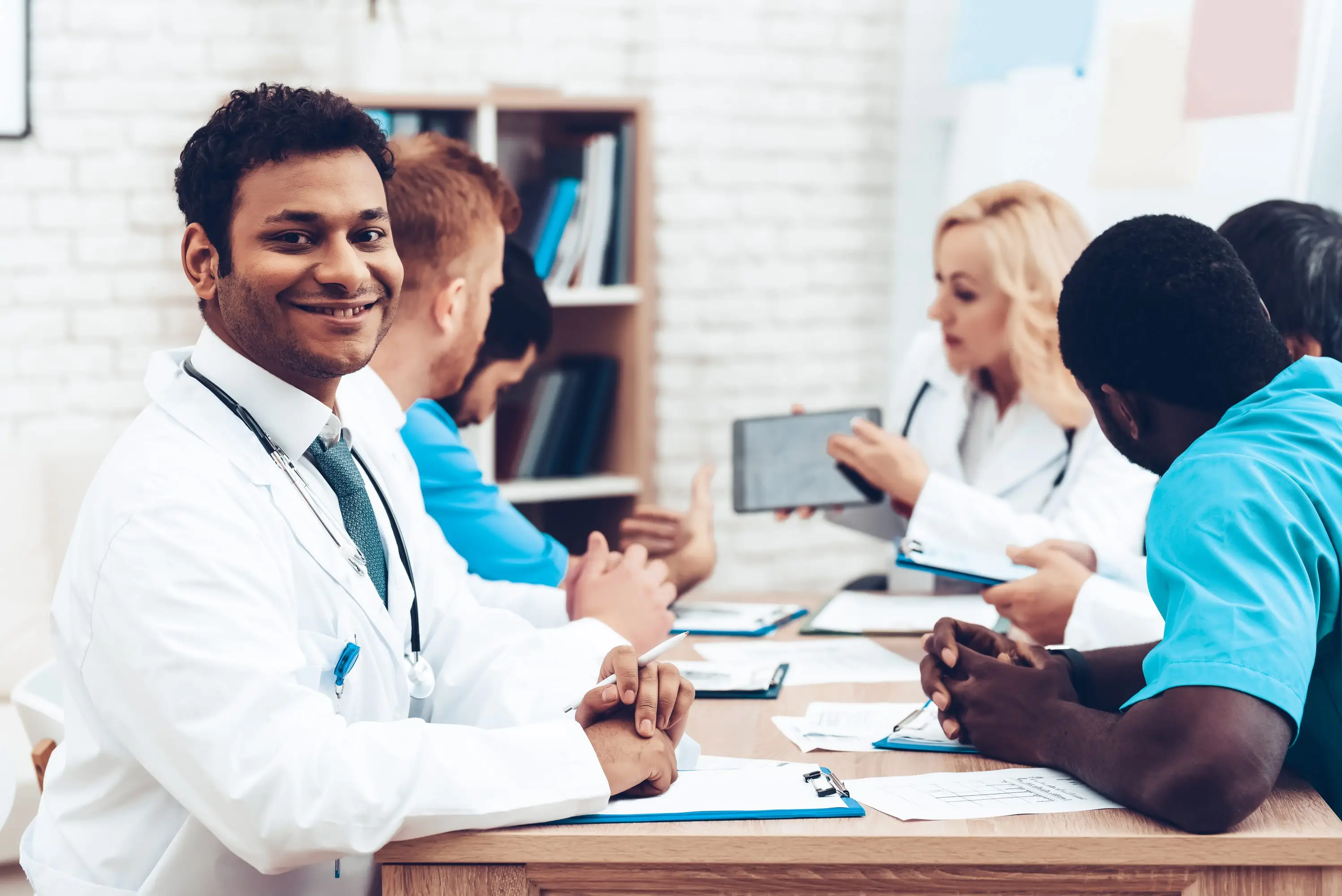 people in lab coats